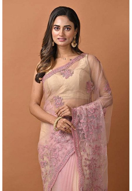 Lavender Color Designer Net Saree (She Saree 1332)