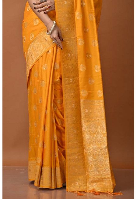Golden Yellow Color Manipuri Silk Saree (She Saree 1358)