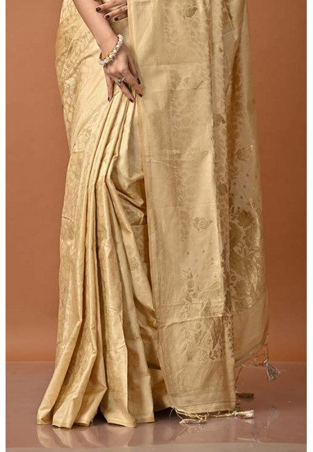 Beige Color Manipuri Silk Saree (She Saree 1359)