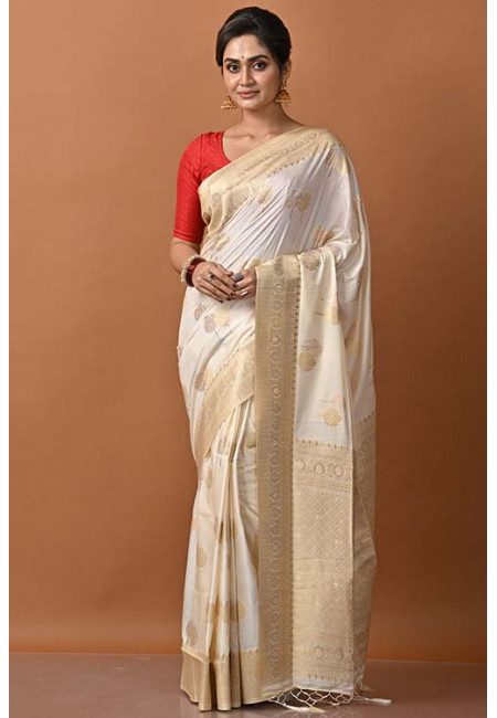 Off White Color Manipuri Silk Saree (She Saree 1369)