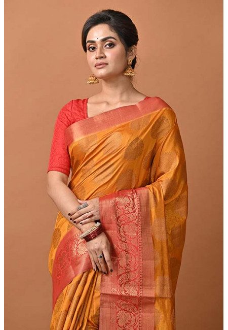 Mustard Color Kosha Silk Saree (She Saree 1372)