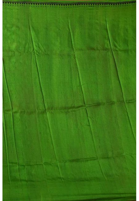 Off White And Green Color Printed Pure Silk Saree (She Saree 1398)