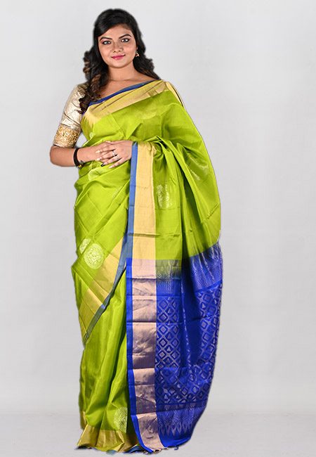 Olive Green Color Kanjivaram Silk Saree (She Saree 969)
