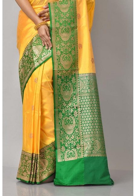 Yellow Color Pure Katan Silk Saree (She Saree 1095)