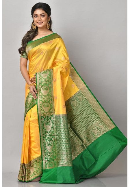 Yellow Color Pure Katan Silk Saree (She Saree 1095)