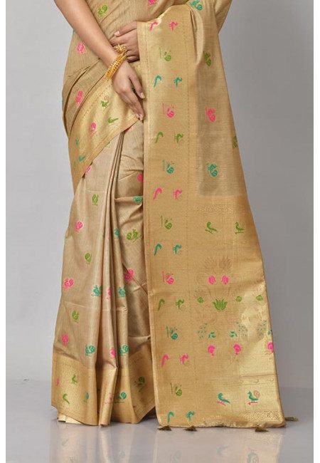 Pista Color Semi Katan Silk Saree (She Saree 1100)