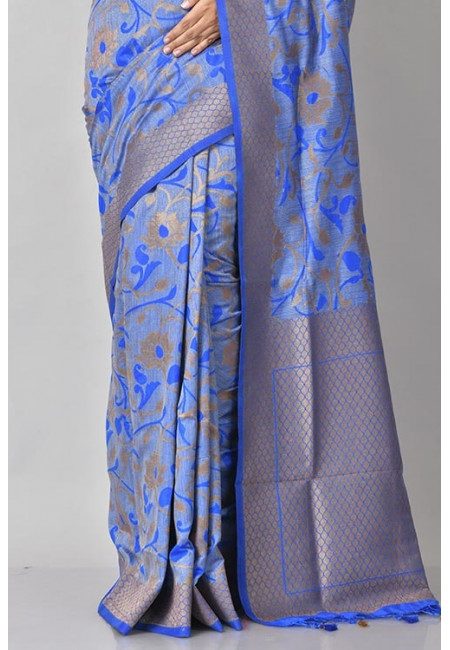 Royal Blue Color Jute Silk Saree (She Saree 1104)