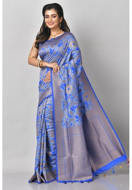 Royal Blue Color Jute Silk Saree (She Saree 1104)