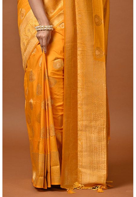 Golden Yellow Color Soft Manipuri Silk Saree (She Saree 2351)
