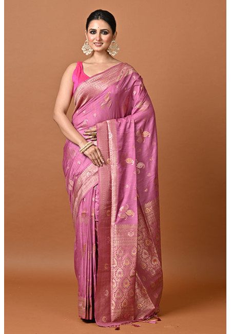 Mauve Color Soft Manipuri Silk Saree (She Saree 2389)