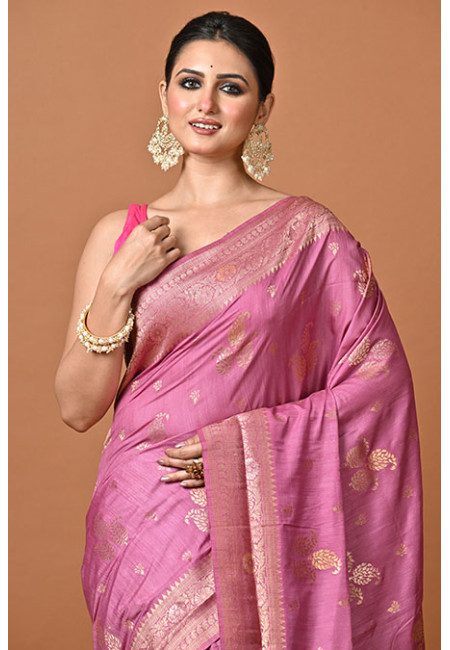 Mauve Color Soft Manipuri Silk Saree (She Saree 2389)