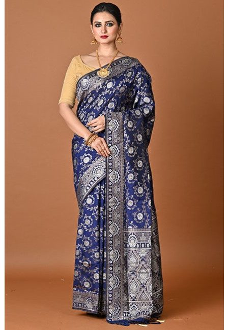 Navy Blue Color Soft Manipuri Saree (She Saree 2456)