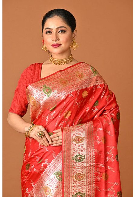 Red Color Bridal Banarasi Saree (She Saree 2459)
