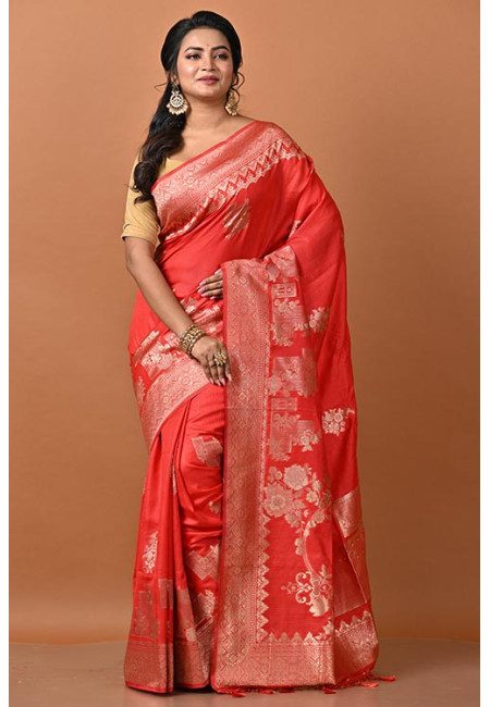 Red Color Fancy Silk Saree (She Saree 2197)
