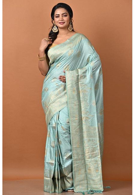 Columbia Blue Color Soft Manipuri Silk Saree (She Saree 2205)