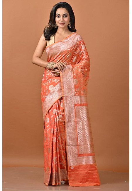 Orange Color Designer Semi Katan Silk Saree (She Saree 2231)