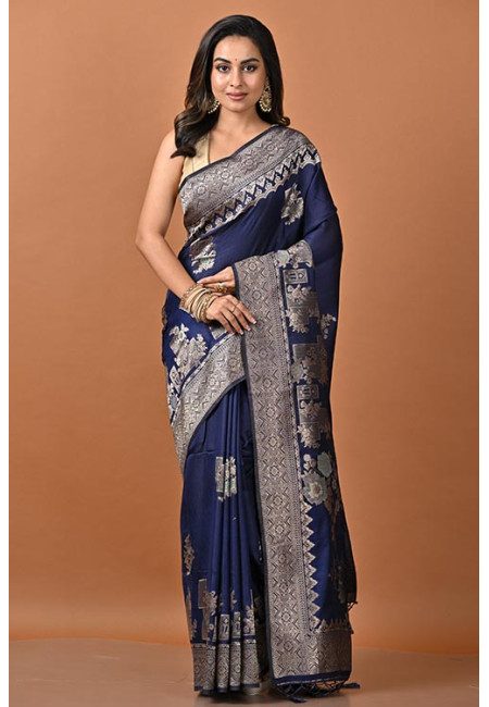 Navy Blue Color Designer Fancy Silk Saree (She Saree 2244)