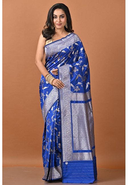 Royal Blue Color Designer Semi Katan Silk Saree (She Saree 2245)