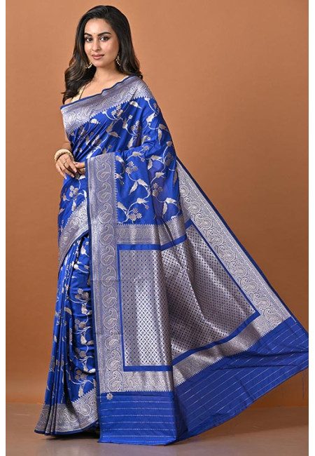 Royal Blue Color Designer Semi Katan Silk Saree (She Saree 2245)