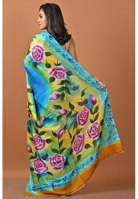 Tunte Color Hand Painted Pure Silk Saree (She Saree 2248)