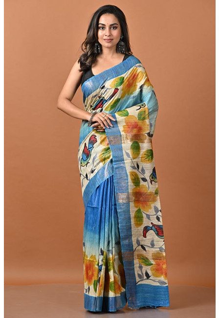 Tunte Color Printed Gicha Silk Saree (She Saree 2264)