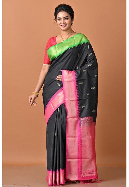 Black Color Fancy Kanjivaram Silk Saree (She Saree 2306)