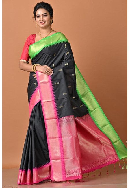 Black Color Fancy Kanjivaram Silk Saree (She Saree 2306)