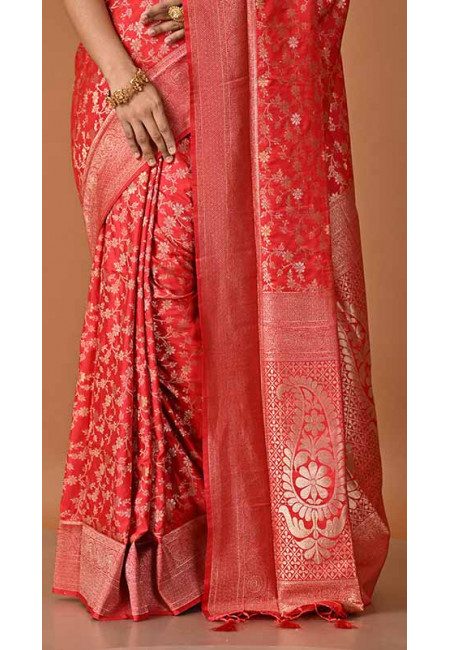 Red Color Soft Manipuri Silk Saree (She Saree 1622)
