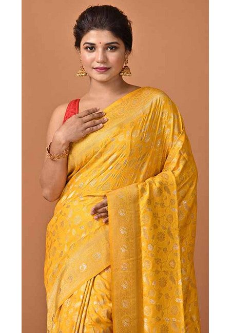 Mustard Yellow Color Soft Manipuri Silk Saree (She Saree 1623)