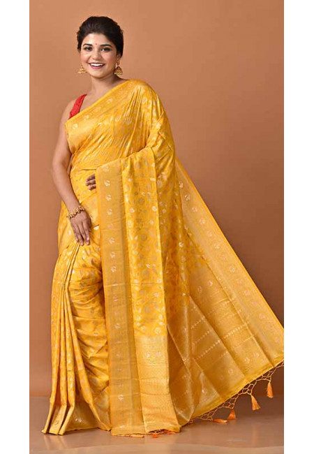 Mustard Yellow Color Soft Manipuri Silk Saree (She Saree 1623)