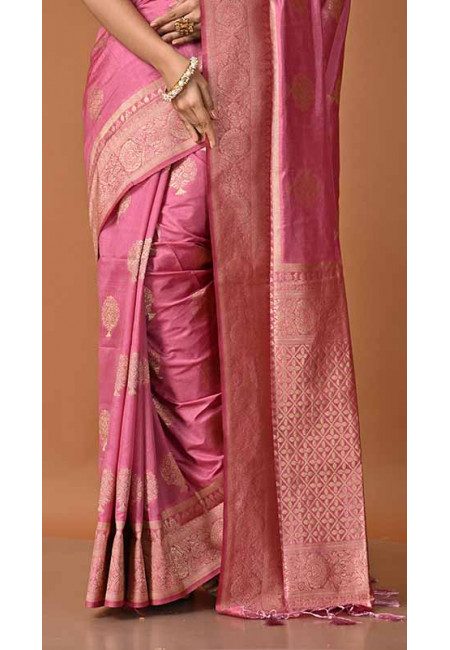 Rosy Pink Color Soft Malai Silk Saree (She Saree 1642)