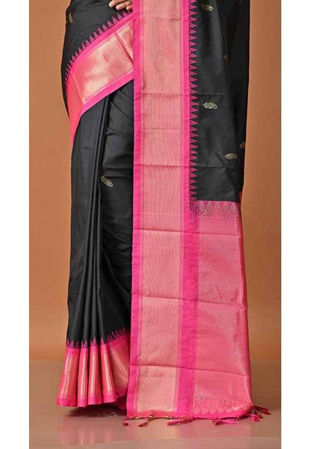 Black Color Kanjivaram Silk Saree (She Saree 1660)