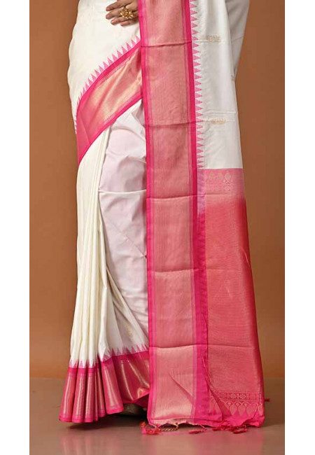 White Color Kanjivaram Silk Saree (She Saree 1661)