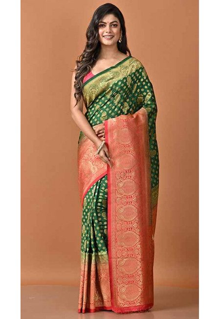 Green Color Semi Katan Silk Saree (She Saree 1678)