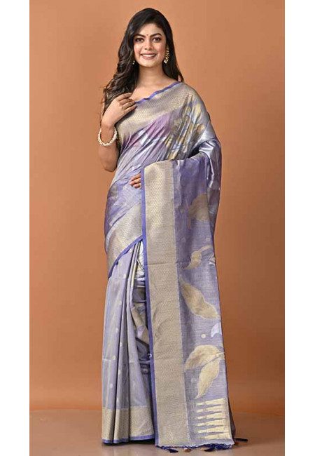 Steel Blue Color Fancy Silk Saree (She Saree 1680)