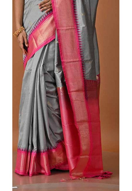 Grey Color Kanjivaram Silk Saree (She Saree 1685)