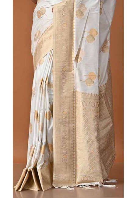 Off White Color Soft Manipuri Silk Saree (She Saree 1689)