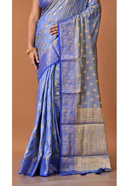 Blue Color Chanderi Silk Saree (She Saree 1712)