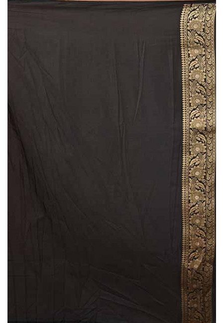 Black Color Semi Katan Silk Saree (She Saree 1737)