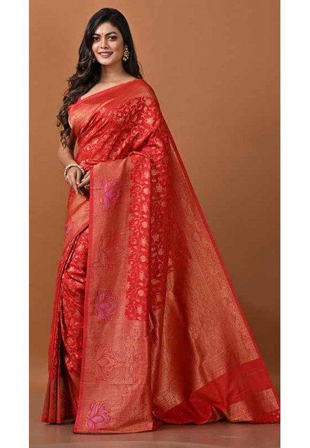 Red Color Designer Khaddi Silk Saree (She Saree 1738)