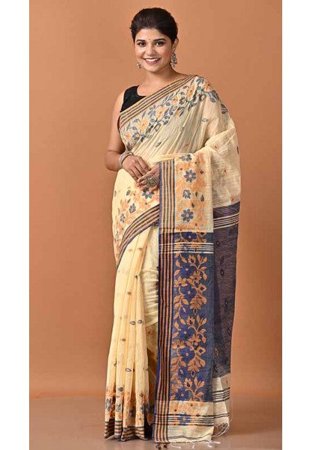 Beige Color Handloom Cotton Saree (She Saree 1751)