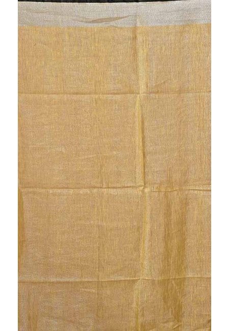 Cream Beige Color Tissue Linen Silk Saree (She Saree 1758)