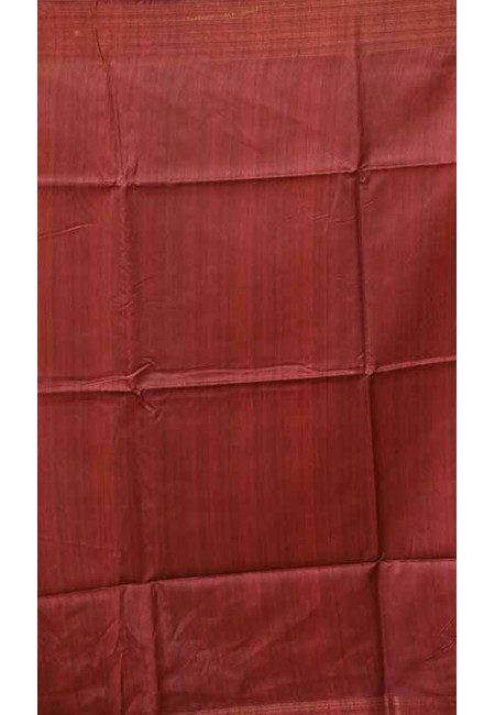 Cherry Red Color Printed Tussar Silk Saree (She Saree 1773)