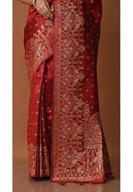 Maroon Color Semi Tussar Silk Saree (She Saree 1791)