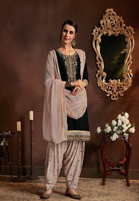 Black Color Designer Salwar Patiala Set (She Salwar 520)