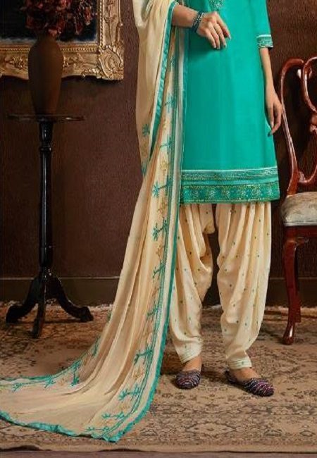 Teal Green Designer Salwar Patiala Set (She Salwar 523)
