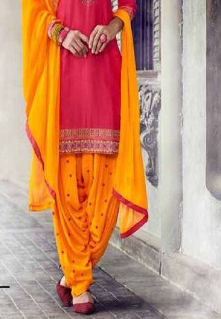 Hot Pink Color Designer Salwar Patiala Set (She Salwar 504)