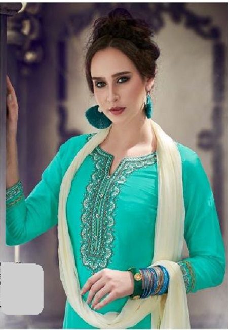 Sea Green Color Designer Salwar Patiala Set (She Salwar 505)