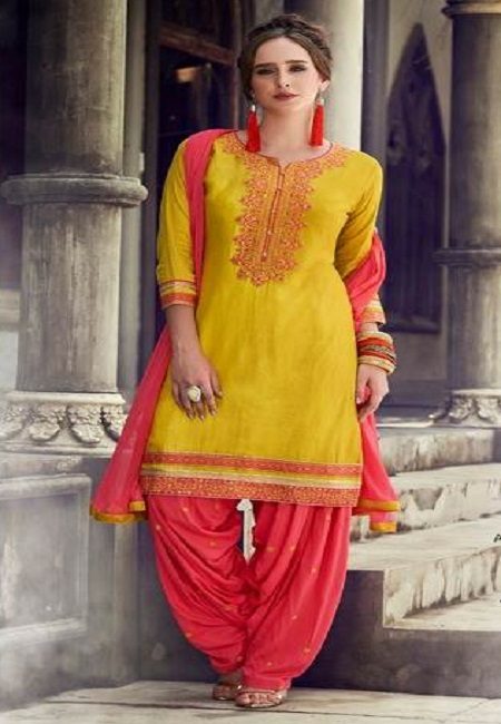 Mustard Color Designer Salwar Patiala Set (She Salwar 509)