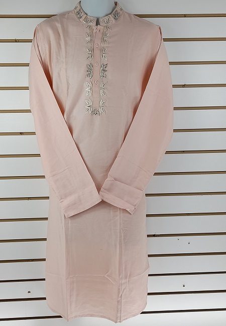 Light Pink Slim Fit Cotton Punjabi (She Boutique Punjabi 502)